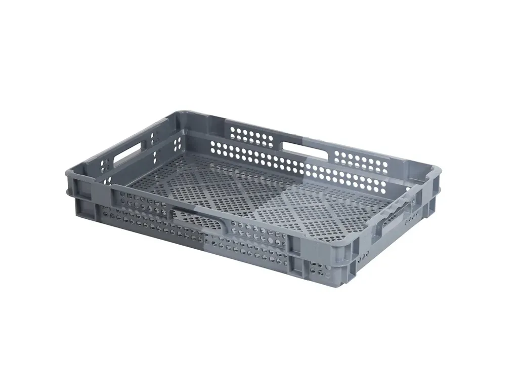 Caisse gerbable emboîtable BICOLORE - 600 x 400 x H 90 mm