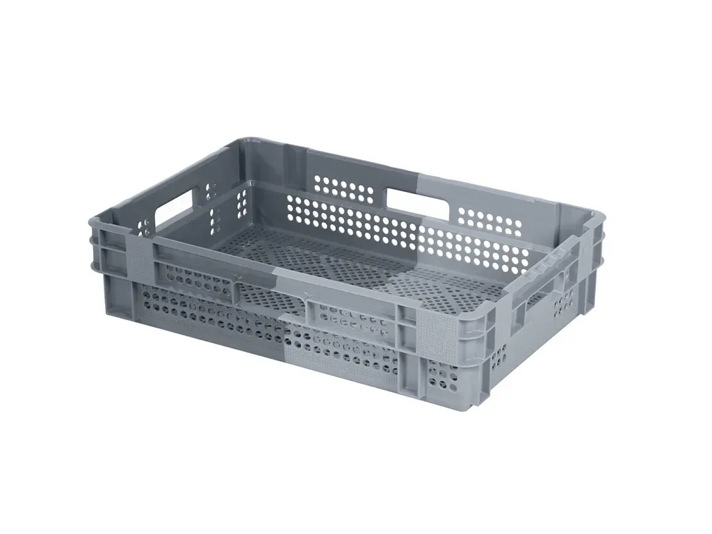 Caisse gerbable emboîtable BICOLORE - 600 x 400 x H 144 mm