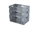 Caisse gerbable emboîtable BICOLORE - 600 x 400 x H 196 mm (fond fermé) - 3