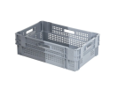 Caisse gerbable emboîtable BICOLORE - 600 x 400 x H 196 mm (fond fermé) - 1
