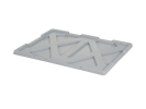 Oplegdeksel - 800 x 600 mm - grijs - versterkt