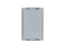 Valise - 300 x 200 x H 133 mm - Gris - bac gerbable avec couvercle et poignée (fond lisse) - 3