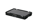 Kunststoffkoffer - 600 x 400 x H 90 mm - Schwarz - Behälter mit Deckel und Griff - 1