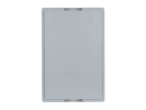Valise - 600 x 400 x H 133 mm - Gris - bac gerbable avec couvercle et poignée (fond lisse) - 3