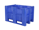 CB1 Kunststoff Palettenbox - 1200 x 800 mm - auf 3 Kufen - Blau - 1