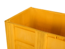 Caisse-palette en plastique type CB1 - 1200 x 800 mm - 3 semelles - jaune - 3
