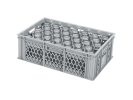 Gläserkiste BASIC - 600 x 400 x H 198 mm für 33 Gläser - max. Glashöhe 169 mm - max. Ø 75 mm - 1