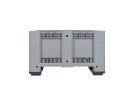 Caisse-palette en plastique 1092 CT6 - 1200 x 1000 x H 600 mm - 2 semelles - fermé - gris - 3
