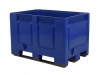 BIG BOX plastic palletbox - 1200 x 800 mm - 3 runners - blue