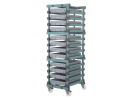 Rayonnage à roulettes en plastique - 12 bacs 600x400mm - 4