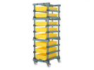 Rayonnage à roulettes en plastique - 8 bacs 600x400mm - 1