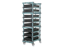 Rayonnage à roulettes en plastique - 8 bacs 600x400mm - 3