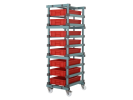 Rayonnage à roulettes en plastique - 8 bacs 600x400mm - 7