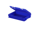Bac gerbable avec couvercle - 400 x 300 x H 90 mm - Bleu - (fond lisse) - 2