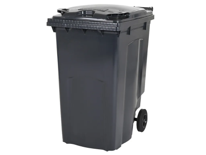 Two-wheeled 340 litre waste container - grey