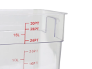 Boîte alimentaire polycarbonate - 15 litres - 288x288xH317mm - 2