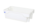 Caisse à poisson 40 kg - 800 x 450 x H 270 mm - avec trous d'écoulement - blanc naturel - 1