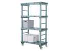 Rayonnage mobile en plastique Euro - 1000x500xH1780mm - 3