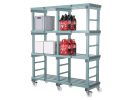 Rayonnage mobile en plastique Euro - 1500x500xH1780mm - 1