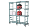Rayonnage mobile en plastique Euro - 1500x500xH1780mm - 3