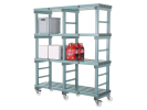 Rayonnage mobile en plastique Euro - 1500x500xH1780mm - 4
