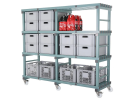 Rayonnage mobile en plastique Euro - 2000x600xH1780mm - 1