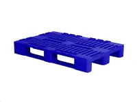 Europallet - H1 - 1200 x 800 mm - blauw (met randen - zonder centreernokken)