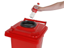 Conteneur de collecte pour bouteilles PET - 120 litres - rouge - 1