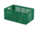 Caisse gerbable Euronorm RX - 600 x 400 x H 274 mm - vert (fond renforcé) - 1