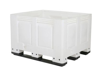 BIG BOX plastic palletbox - 1200 x 1000 mm - 3 runners - white