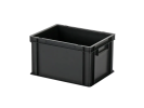 Stapelbehälter / Tellerbehälter - 400 x 300 x H 236 mm - Schwarz (glatter Boden) - 1