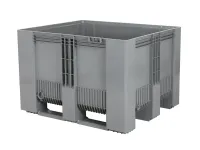 SB3 plastic palletbox - 1200 x 1000 mm - 3 runners - grey