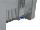 Caisse-palette en plastique type SB3 - 1200 x 1000 mm - avec fond d'entonnoir - 2 semelles - 7