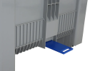 Caisse-palette en plastique type SB3 - 1200 x 1000 mm - avec fond d'entonnoir - 2 semelles - 3