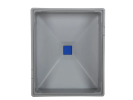 Caisse-palette en plastique type SB3 - 1200 x 1000 mm - avec fond d'entonnoir - 2 semelles - 8