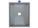 Caisse-palette en plastique type SB3 - 1200 x 1000 mm - avec fond d'entonnoir - 2 semelles - 4