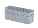 Insertion modulaire 1/2 - 362 x 131 x H 101 mm - gris - pour bacs gerbables 400 x 300 mm - 2