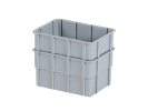 Insertion modulaire 1/4 - 181 x 131 x H 101 mm - gris - pour bacs gerbables 400 x 300 mm - 2