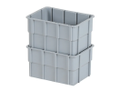 Insertion modulaire 1/4 - 181 x 131 x H 101 mm - gris - pour bacs gerbables 400 x 300 mm - 3