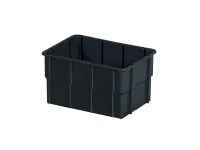 Einsatzbehälter 1/4 - 181 x 131 x H 101 mm - Schwarz - für Stapelbehälter 400 x 300 mm