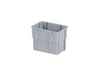 Insertion modulaire 1/8 - 131 x 90 x H 101 mm - gris - pour bacs gerbables 400 x 300 mm