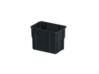 Insertion modulaire 1/8 - 131 x 90 x H 101 mm - noir - pour bacs gerbables 400 x 300 mm