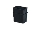 Insertion modulaire 1/8 - 131 x 90 x H 101 mm - noir - pour bacs gerbables 400 x 300 mm - 2