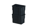 Insertion modulaire 1/8 - 131 x 90 x H 101 mm - noir - pour bacs gerbables 400 x 300 mm - 3