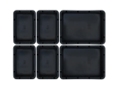 Insertion modulaire 1/8 - 131 x 90 x H 101 mm - noir - pour bacs gerbables 400 x 300 mm - 5