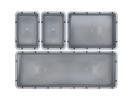 Boîte avec bacs d'insertion - 400 x 300 x H 133 mm - gris | 1 x bac d'insertion 1/2, 1 x bac d'insertion 1/4 et 2 x bac d'insertion 1/8 - 2