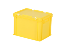 Bac gerbable avec couvercle - 400 x 300 x H 295 mm - Jaune - (fond renforcé) - 1