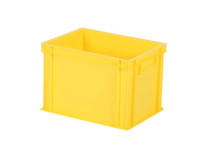 Bac gerbable / bac à assiettes - 400 x 300 x H 280 mm - Jaune (fond renforcé)