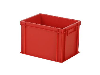 Bac gerbable / bac à assiettes - 400 x 300 x H 280 mm - Rouge (fond renforcé)