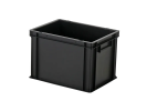 Bac gerbable / bac à assiettes - 400 x 300 x H 280 mm - Noir (fond renforcé) - 1
